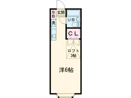 カーサ坂上(ワンルーム/2階)の間取り写真