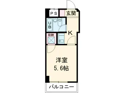 キャッスルパレス世田谷上町(1K/3階)の間取り写真