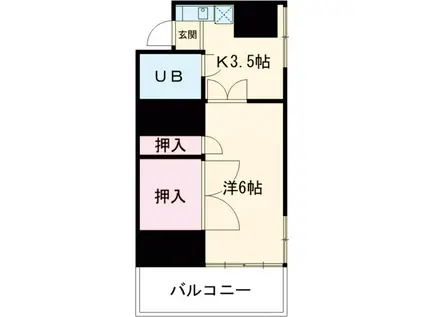 カーサ中澤(1K/2階)の間取り写真