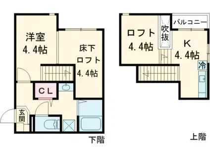 ポラリス今川(1K/1階)の間取り写真