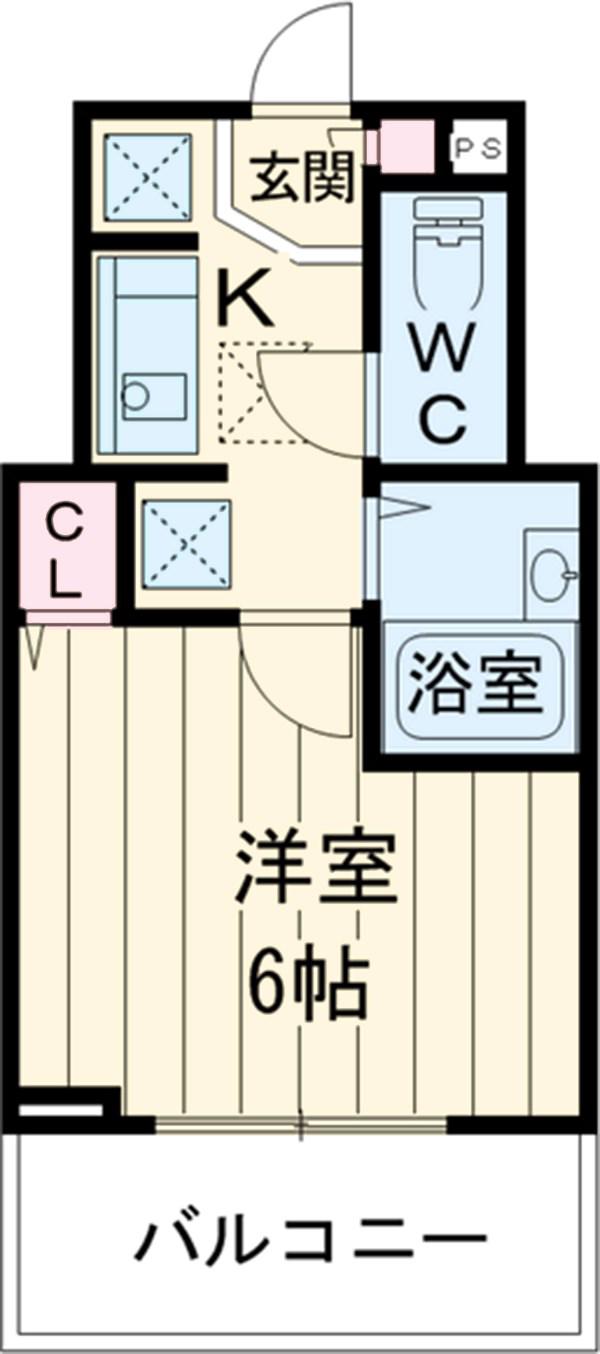 クレールN(1K/1階)の間取り写真