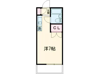 ベルシオン宮崎(ワンルーム/1階)の間取り写真