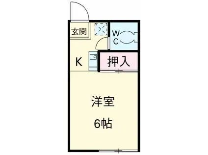 ROSE HOUSE(1K/1階)の間取り写真