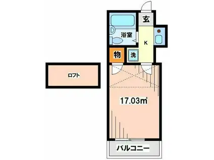 ドミール経堂(1K/1階)の間取り写真