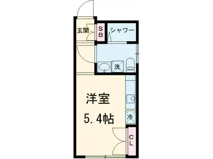 PASEO SANGENJAYA-ウエスト(ワンルーム/2階)の間取り写真