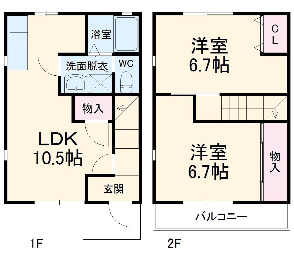 ルミエールＡ(2LDK)の間取り写真