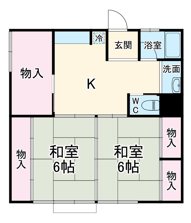 コーポ松山(3DK/1階)の間取り写真