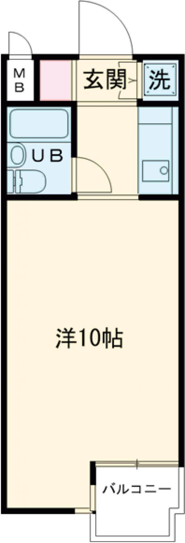 協栄ビル(ワンルーム/3階)の間取り写真