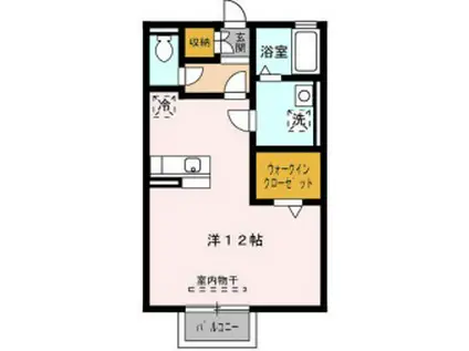 カーサ丸山(ワンルーム/2階)の間取り写真