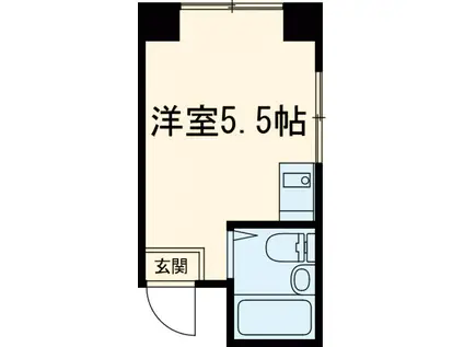 メ・シャンブル(ワンルーム/2階)の間取り写真
