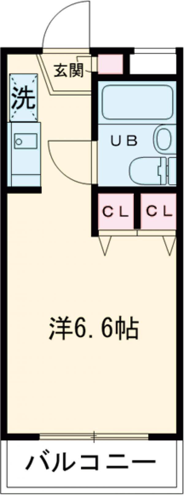 シテイ深沢(ワンルーム/3階)の間取り写真