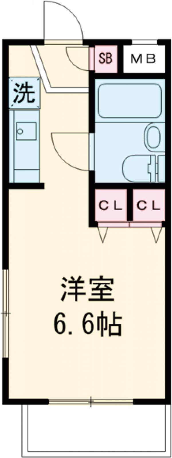 シテイ深沢(ワンルーム/3階)の間取り写真