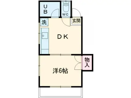 新蒲田富士美ハイツ(1DK/1階)の間取り写真