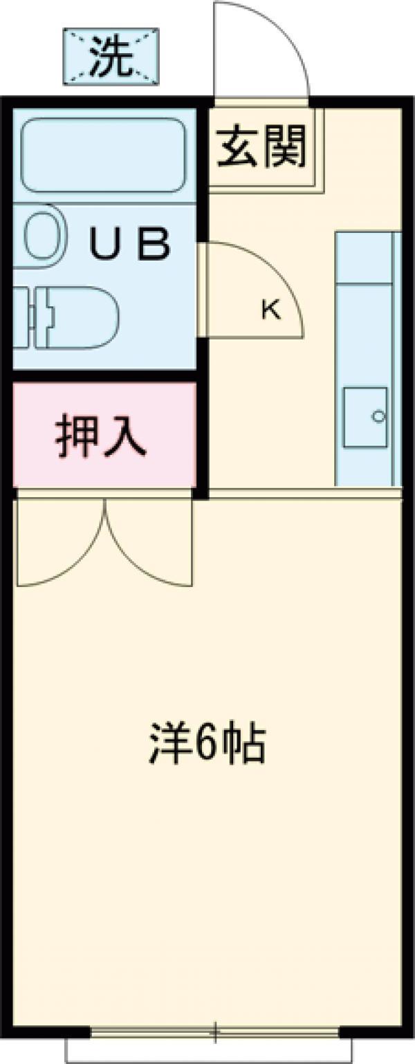 金沢アパート(1K/1階)の間取り写真