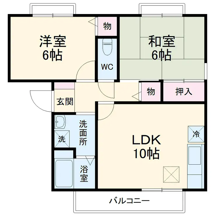 プリムヴェール弐番館 1階階 間取り