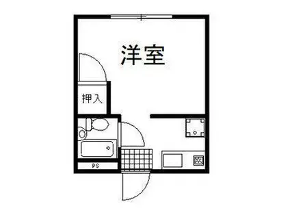 サンアベニュー北浦和(1K/1階)の間取り写真