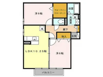 豊橋鉄道渥美線 三河田原駅 徒歩15分 2階建 築22年(2LDK/2階)の間取り写真