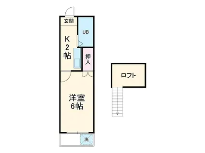 アーバンライフ東郷町(1K/1階)の間取り写真