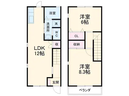 メイユール(2LDK)の間取り写真