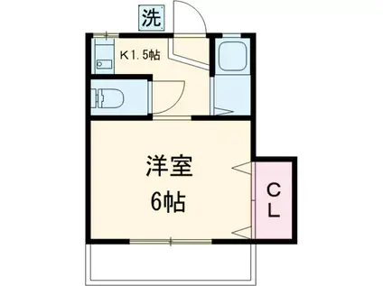 好日ハイツ(1K/2階)の間取り写真