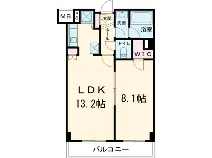 カスタリア三宿(1LDK/4階)の間取り写真