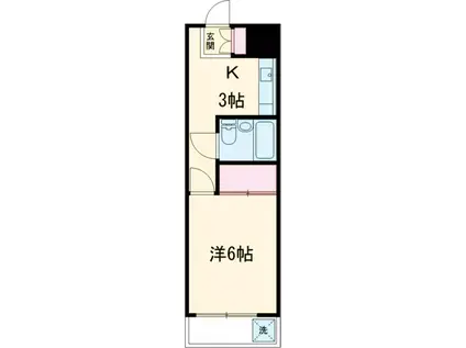 コーポハックベリー(1K/5階)の間取り写真