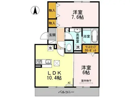 ファームヴィレッジ(2LDK/1階)の間取り写真