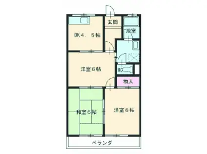 セーフティハイム(3DK/3階)の間取り写真