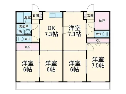 パークメゾン森本(5DK/2階)の間取り写真