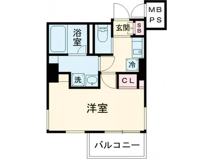 マートルコート駒沢大学(ワンルーム/7階)の間取り写真