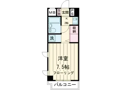 フォレスト駒沢(1K/4階)の間取り写真