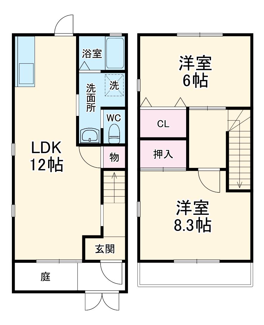 レガーロスワン(2LDK)の間取り写真