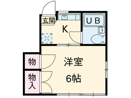 ウィンザーハイム(1K/2階)の間取り写真