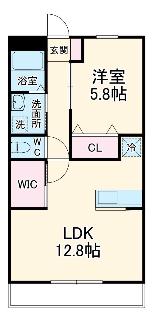 ベルヴェールⅡ(1LDK/2階)の間取り写真