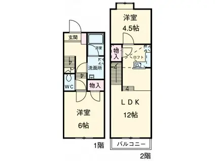 セザンヌ大久保(2LDK)の間取り写真