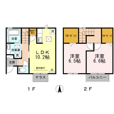 グレイス小松(2LDK)の間取り写真