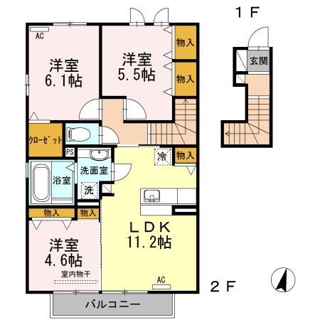 シードリーム(3LDK/2階)の間取り写真