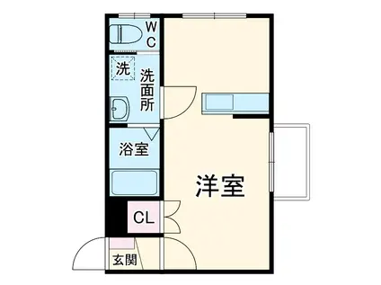 REED(ワンルーム/1階)の間取り写真