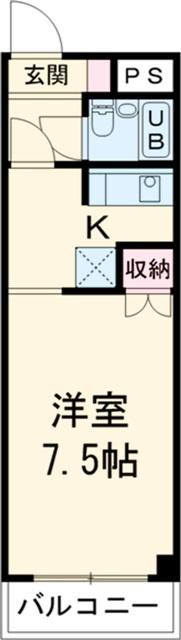 IS高師(1K/地下階)の間取り写真