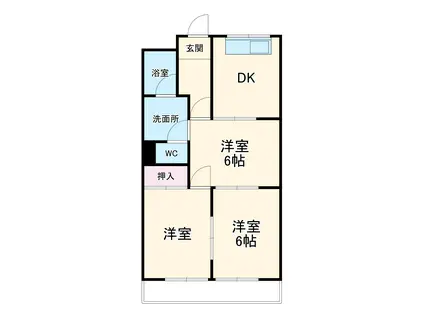 シャトータウン88(3DK/3階)の間取り写真