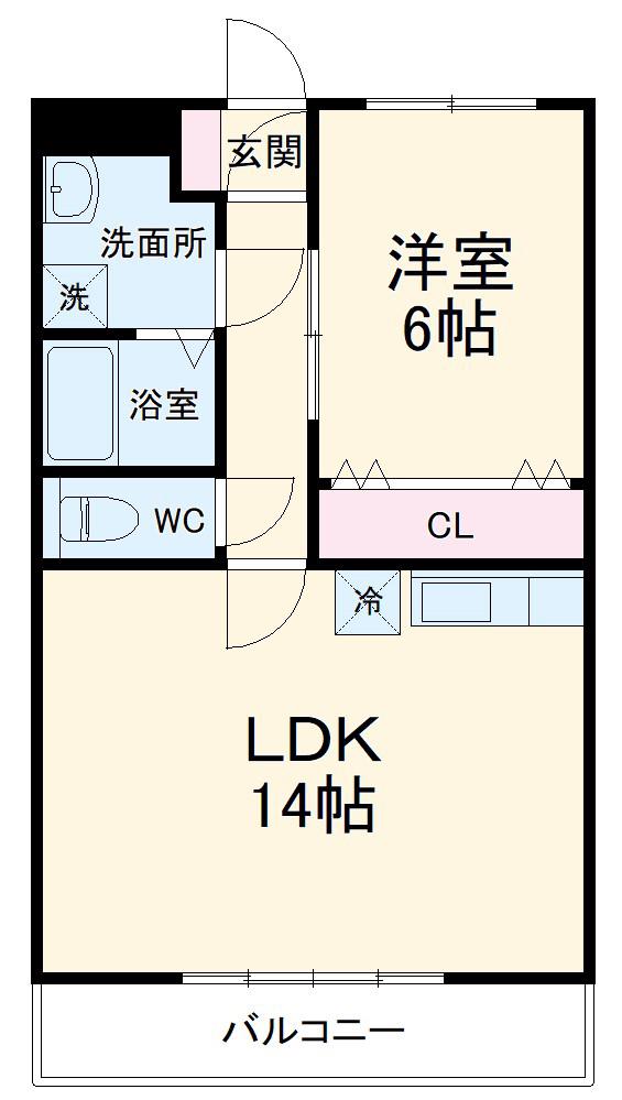 ライフイン・パストラーレ(1LDK/2階)の間取り写真