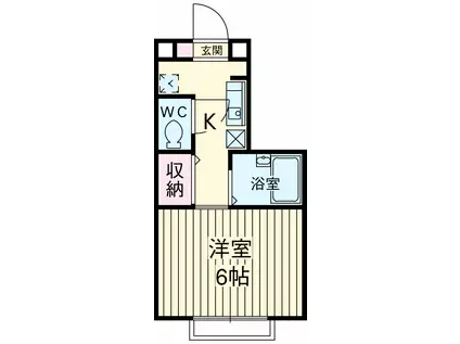 ラップハウス世田谷(1K/1階)の間取り写真