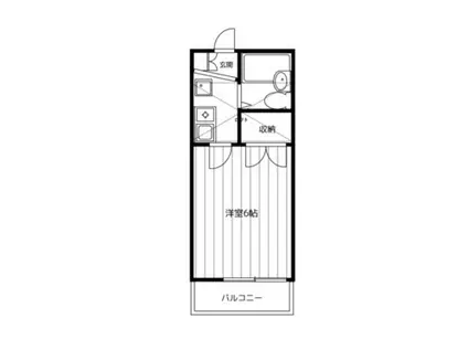 WOODBELLⅡ(1K/2階)の間取り写真