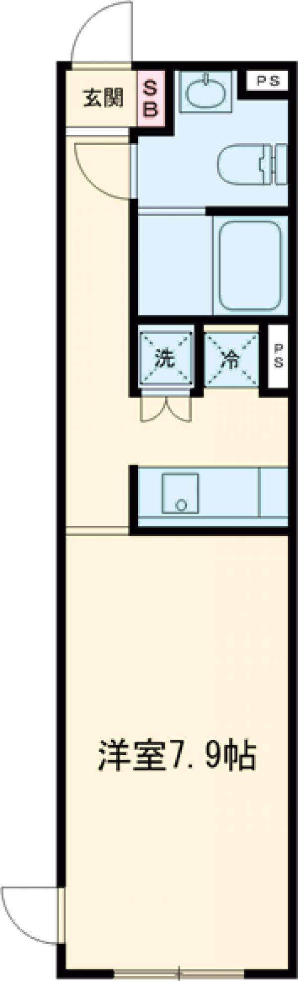 GC用賀(1K/2階)の間取り写真