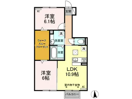 サンドリーム(2LDK/1階)の間取り写真