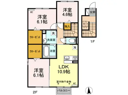 サンドリーム(3LDK/2階)の間取り写真