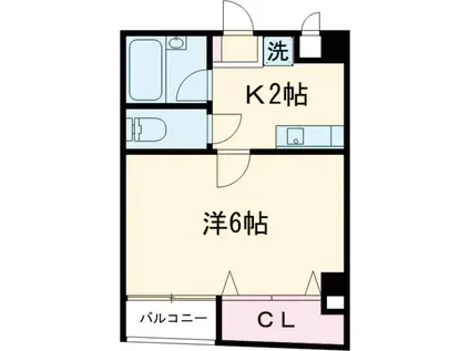 アーバンプレイス上野毛(1K/4階)の間取り写真
