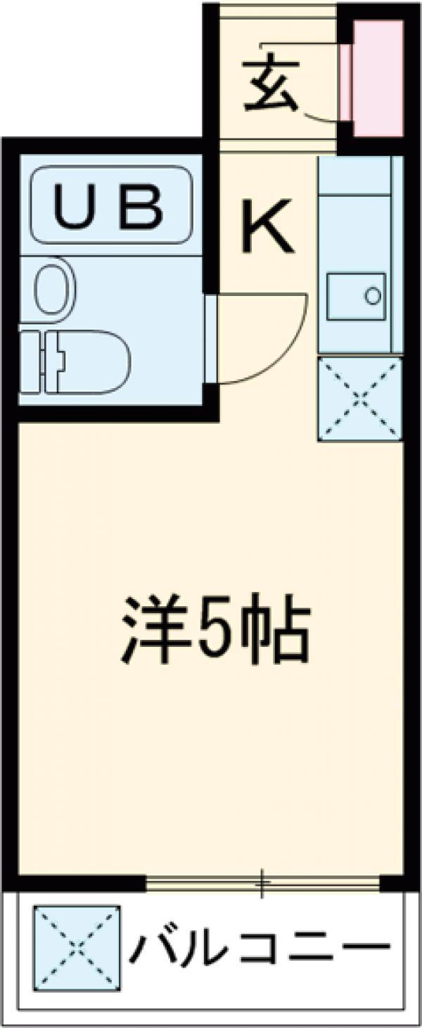 シティコア上野毛(ワンルーム/4階)の間取り写真