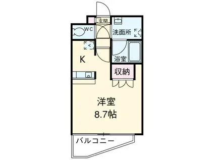 ホームズ駒沢公園(1K/2階)の間取り写真