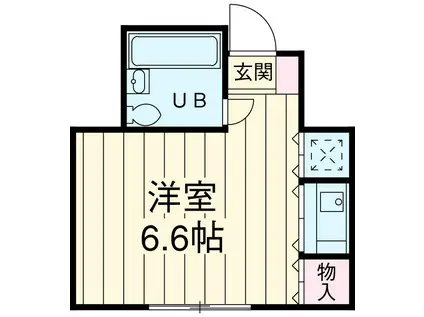 クリスティーズ世田谷(ワンルーム/2階)の間取り写真